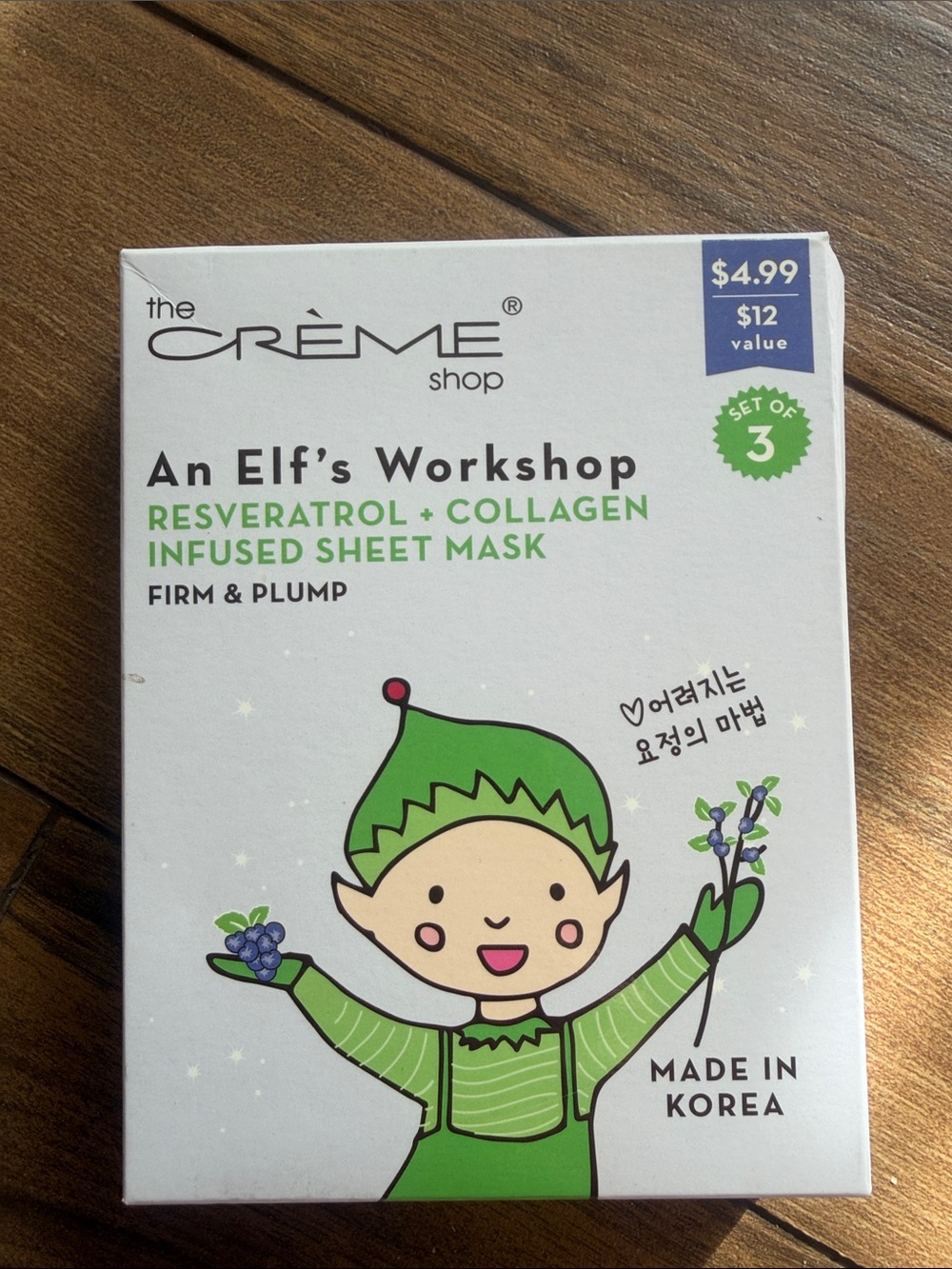 The Crème Shop An Elf's Workshop Resveratrol + Collagen Sheet Mask - Green